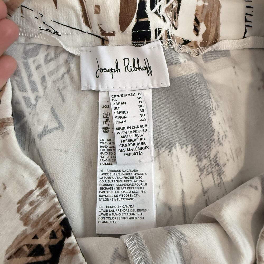 Joseph Ribkoff Vanilla/Multi Abstract Print Pull … - image 7